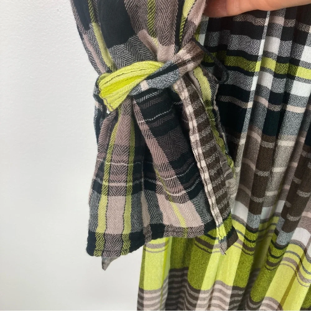 Free People Falling Stars Plaid Mini Dress XS